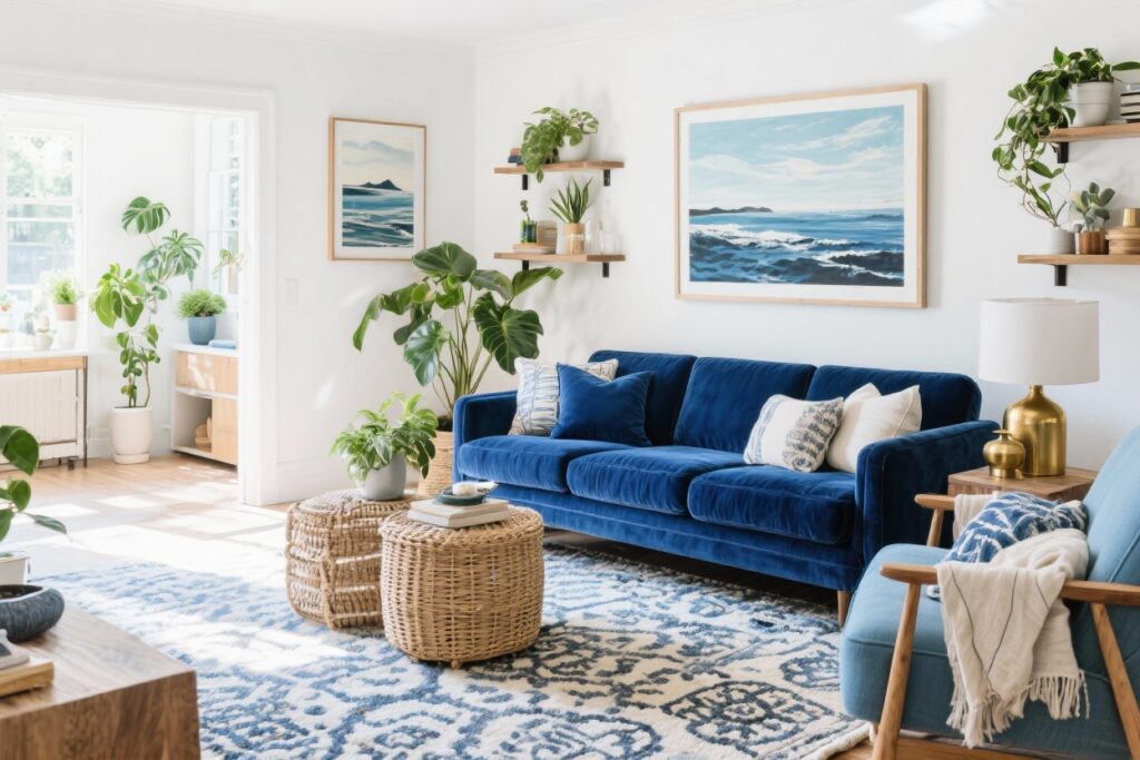 8 Blue Living Room Ideas That Prove the Color Always Works