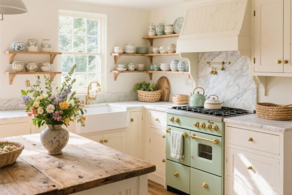 8 Cottage Kitchen Styling Tricks That Make the Space Feel Timeless