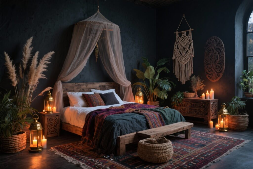 8 Dark Boho Bedroom Ideas That Embrace the Night