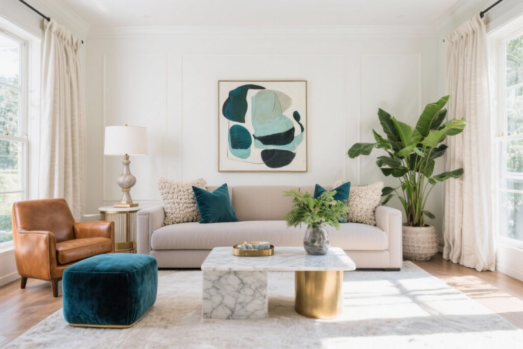 8 Designer approved Ways to Build a Luxury Living Room Color Palette