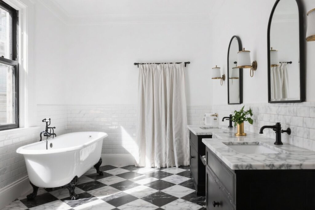 8 Reasons Black & White Bathrooms Photograph so Well (+ How to Copy the Look)