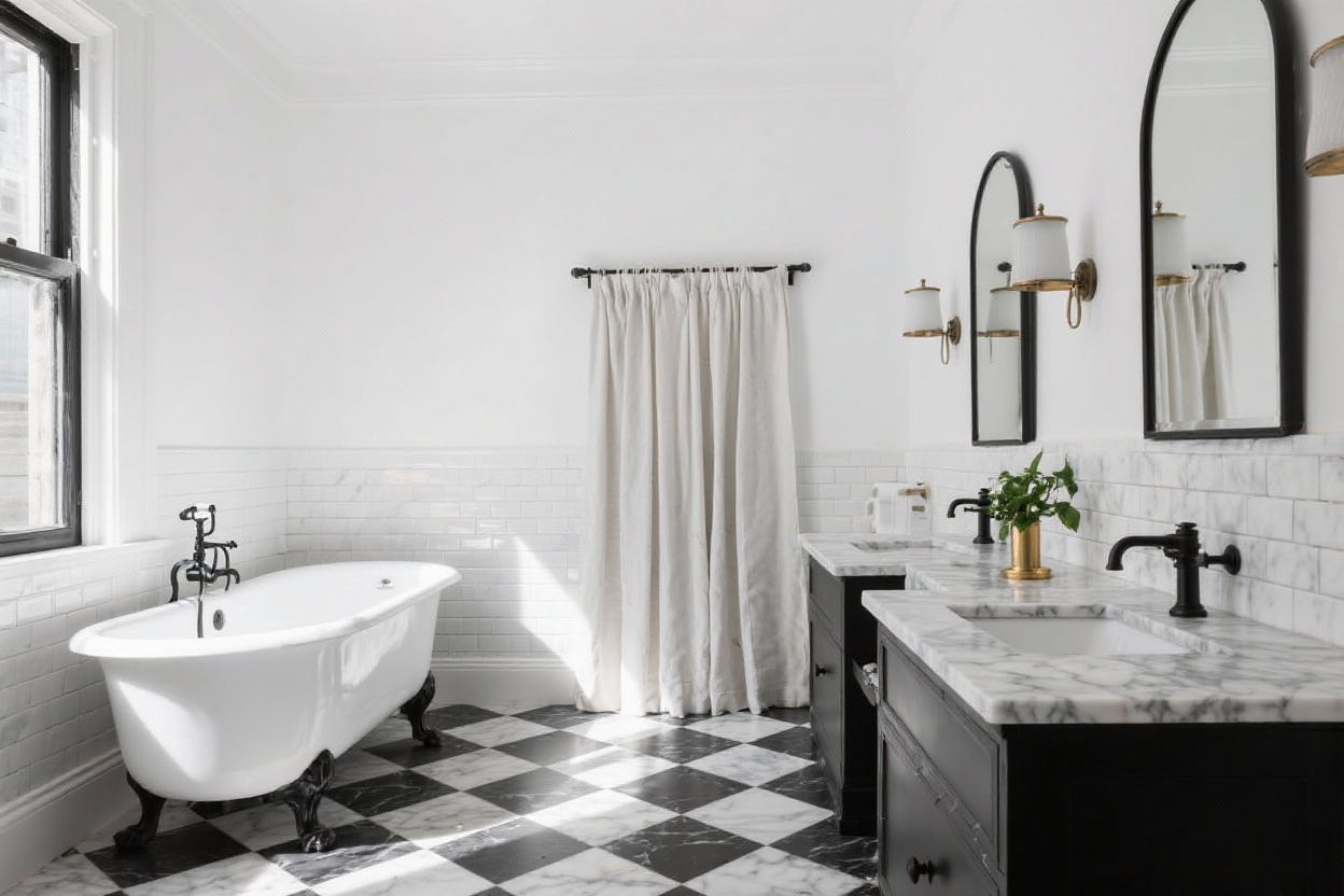 8 Reasons Black & White Bathrooms Photograph so Well (+ How to Copy the Look)