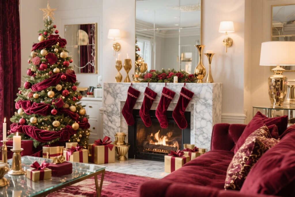 9 Burgundy Christmas Decor Ideas That Make Your Home Look Expensive