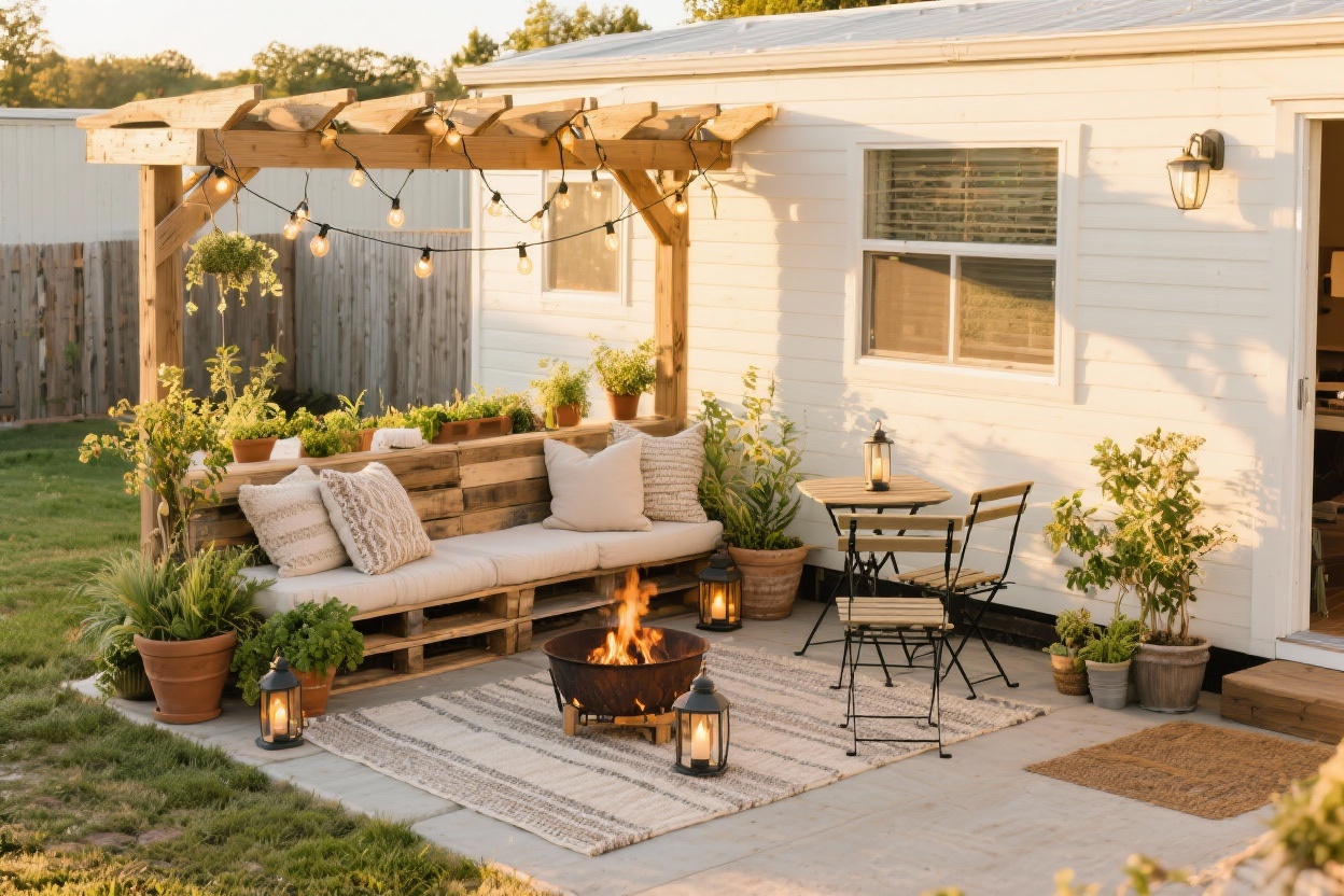 9 Cozy Outdoor Space Ideas for Your Mobile Home on a Budget