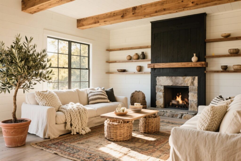 9 Modern Farmhouse Living Room Principles: Texture, Warmth & Balance You’ll Want Now
