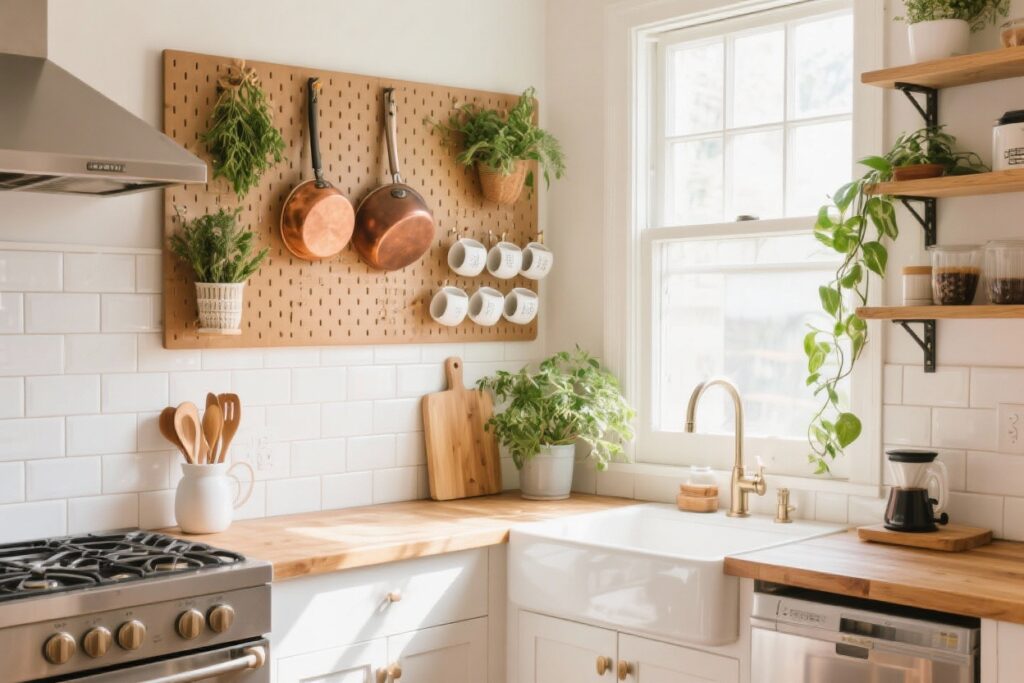 9 Pegboard Wall Ideas for Small Kitchens That Maximize Style and Space