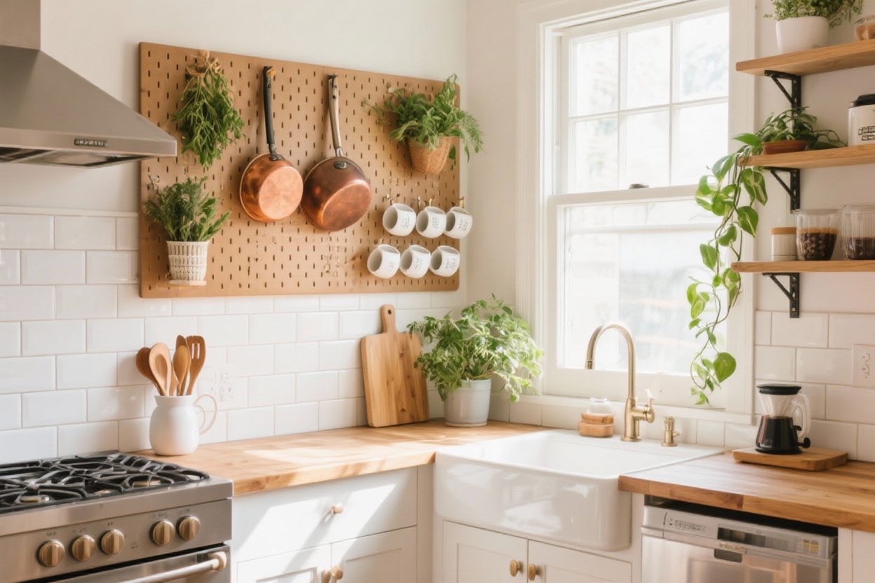 9 Pegboard Wall Ideas for Small Kitchens That Maximize Style and Space